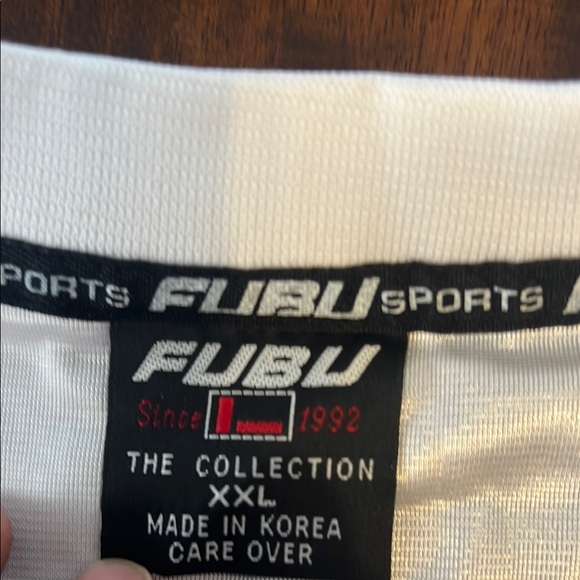 FUBU White Jersey Shirt Casual Style - Picture 2 of 4